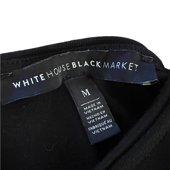 {WHBM} Black Bell Sleeve Knit Shift Dress Size M - Picture 9 of 9